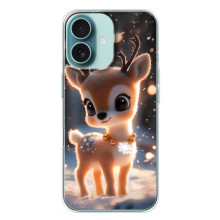 Яскравий чохол для iPhone 16 Plus з Зимові Оленята (Оленятко)