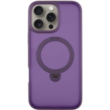 TPU+PC чохол Metal Buttons with MagSafe Colorful HQ Ring для Apple iPhone 16 Pro Max (6.9") – Purple