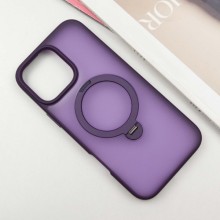 TPU+PC чехол Metal Buttons with MagSafe Colorful HQ Ring для Apple iPhone 16 Pro Max (6.9") – Purple