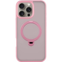 TPU+PC чехол Metal Buttons with MagSafe Colorful HQ Ring для Apple iPhone 16 Pro Max (6.9") – Pink