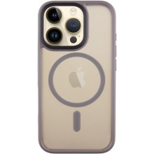 TPU+PC чохол Metal Buttons with MagSafe для Apple iPhone 16 Pro Max (6.9") (Сірий)