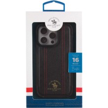 Шкіряний чохол Polo Santa Barbara Barton для Apple iPhone 16 Pro Max (6.9") – Black