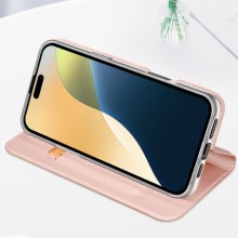 Чохол-книжка Dux Ducis з кишенею для візиток для Apple iPhone 16 Pro Max (6.9") – Rose Gold