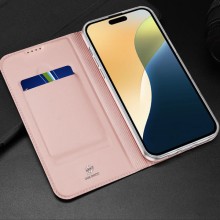 Чохол-книжка Dux Ducis з кишенею для візиток для Apple iPhone 16 Pro Max (6.9") – Rose Gold