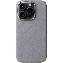 Кожаный чехол Carved with MagSafe для Apple iPhone 16 Pro Max (6.9") (Grey)