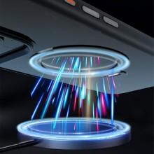 TPU+PC чохол Metal Buttons with MagSafe Colorful HQ Ring для Apple iPhone 16 Pro Max (6.9") – Чорний