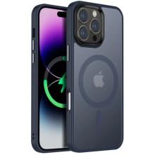 TPU+PC чохол Metal Buttons with MagSafe Colorful для Apple iPhone 16 Pro Max (6.9") (Синій)
