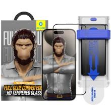 Захисне 3D скло Blueo Hot Bending для Apple iPhone 16 Pro Max (6.9") (+ аппликатор) (Чорний)