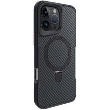 TPU+PC чехол Metal Buttons with MagSafe Carbon Ring для Apple iPhone 16 Pro Max (6.9") (Черный)