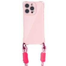 Чехол TPU CrossBody with straps для Apple iPhone 16 Pro Max (6.9") – Розовый
