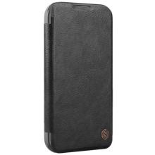 Кожаный чехол-книжка Nillkin Qin Prop для Apple iPhone 16 Pro Max (6.9") – Черный