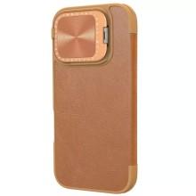 Шкіряний чохол-книжка Nillkin Qin Prop для Apple iPhone 16 Pro Max (6.9") – Коричневий