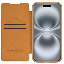 Шкіряний чохол-книжка Nillkin Qin Prop для Apple iPhone 16 Pro Max (6.9") – Коричневий