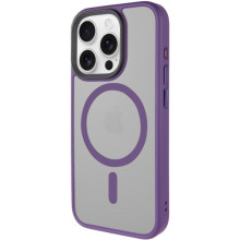 TPU+PC чехол Metal Buttons with MagSafe для Apple iPhone 16 Pro Max (6.9") – Темно-Фиолетовый