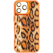 Чехол TPU+PC Wild Leopard with MagSafe and Lens для Apple iPhone 16 Pro Max (6.9") – Оранжевый