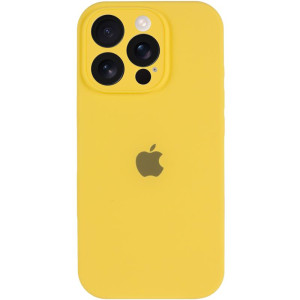 Чехол Silicone Case Full Camera Protective (AA) для Apple iPhone 16 Pro Max (6.9") (Желтый)