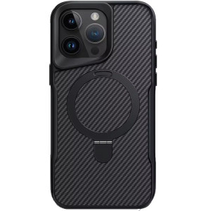 TPU+PC чохол Metal Buttons with MagSafe Carbon Ring для Apple iPhone 16 Pro Max (6.9")