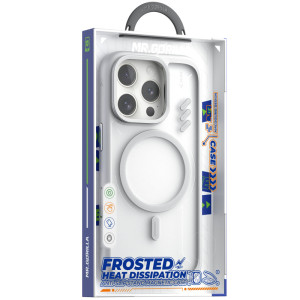 TPU+PC чохол Blueo Frosted Heat Dissip. with MagSafe для Apple iPhone 16 Pro Max (6.9") – Білий