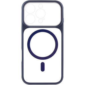 Чохол TPU+PC GETMAN Moon Clear with MagSafe для Apple iPhone 16 Pro Max (6.9") – Blue