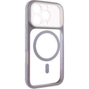 Чохол TPU+PC GETMAN Moon Clear with MagSafe для Apple iPhone 16 Pro Max (6.9") – Сірий
