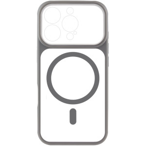 Чохол TPU+PC GETMAN Moon Clear with MagSafe для Apple iPhone 16 Pro Max (6.9") – Сірий