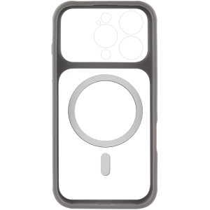 Чохол TPU+PC GETMAN Moon Clear with MagSafe для Apple iPhone 16 Pro Max (6.9") – Сірий