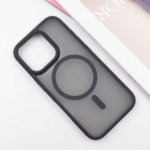 TPU+PC чохол Metal Buttons with Magnetic Fit для Apple iPhone 16 Pro Max (6.9") – Чорний