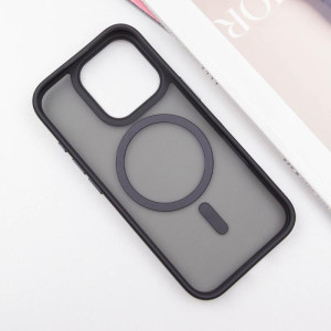 TPU+PC чохол Metal Buttons with Magnetic Fit для Apple iPhone 16 Pro Max (6.9") – Чорний
