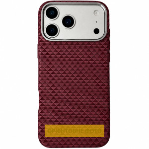Чехол TPU+PC KVZV Triangular Pattern with Magnetic Fit для Apple iPhone 16 Pro Max (6.9") – Красный
