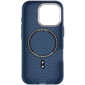 Чехол TPU+PC KVZV Triangular Pattern with Magnetic Fit для Apple iPhone 16 Pro Max (6.9") – Blue