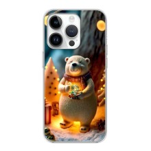 Чохли на Новий Рік iPhone 16 Pro Max – Новорічний ведмедик