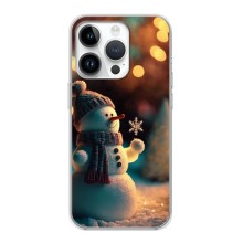 Чехлы на Новый Год iPhone 16 Pro Max (Снеговик праздничный)