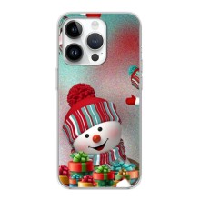 Чехлы на Новый Год iPhone 16 Pro Max (Снеговик в шапке)