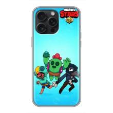 Чехлы Brawl Stars для iPhone 16 Pro Max (AlphaPrint) – Тріо героїв