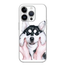 Чехол с Хаски для iPhone 16 Pro Max - (AlphaPrint) (Хаски улыбака)