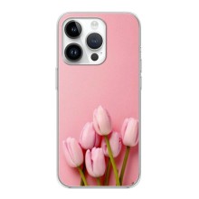 Чехлы с картинкой (Тюльпаны) на Айфон 16 Про Макс – Розовые тюльпаны