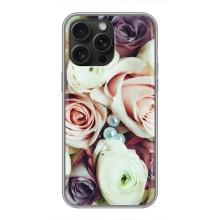 Чехлы с принтом Розочки для iPhone 16 Pro Max – Букет РОЗ