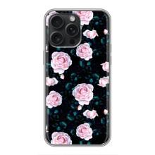 Чехлы с принтом Розочки для iPhone 16 Pro Max – Чайные розы