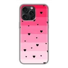 Чохли з тематикою "Маленькі Сердчеки" на iPhone 16 Pro Max – Чорні сердечка