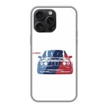 Чехол BMW для Айфон 16 Про Макс (BMW на белом)
