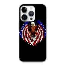 Чехол Флаг USA для iPhone 16 Pro Max (Крылья США)