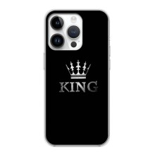 Чохол (Корона на чорному фоні) для Айфон 16 Про Макс – KING