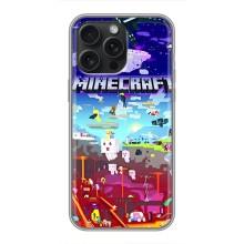 Чехол майнкрафт для iPhone 16 Pro Max – MINECRAFT
