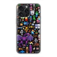 Чехол майнкрафт для iPhone 16 Pro Max – Все персонажи