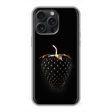 Чехол с изображением  вкусной еды для iPhone 16 Pro Max – Чёрная клубника