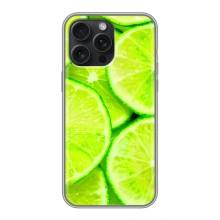 Чехол с изображением  вкусной еды для iPhone 16 Pro Max – Лайм