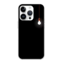 Чехол с картинками на черном фоне для iPhone 16 Pro Max (Лампочка)
