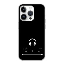 Чехол с картинками на черном фоне для iPhone 16 Pro Max (Плеер)