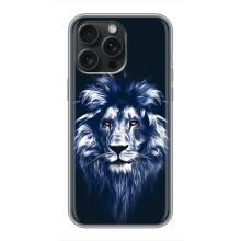 Чехол с картинкой на iPhone 16 Pro Max – Лев - синий
