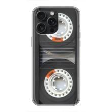 Чехол с Прикольным принтом на iPhone 16 Pro Max – Кассета магнитофона